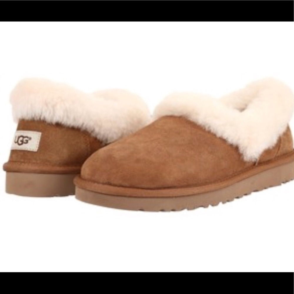 New UGG Nita Suede Shearling Slippers size8